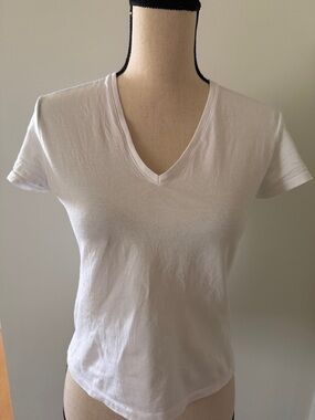 Gucci White V-Neck Short Sleeve Tee
